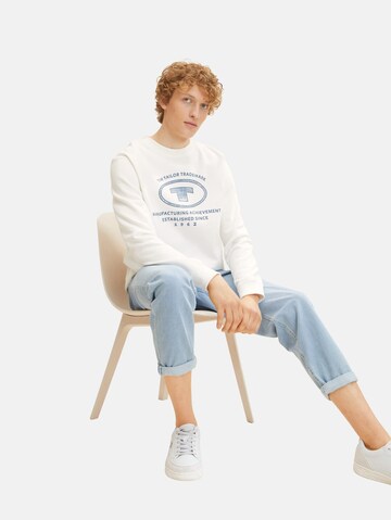 Sweat-shirt TOM TAILOR en blanc