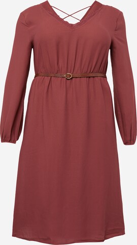 Robe 'Laurine' ABOUT YOU Curvy en rouge : devant