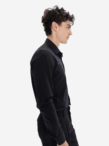 Slim fit Camicia business di Giesto in nero