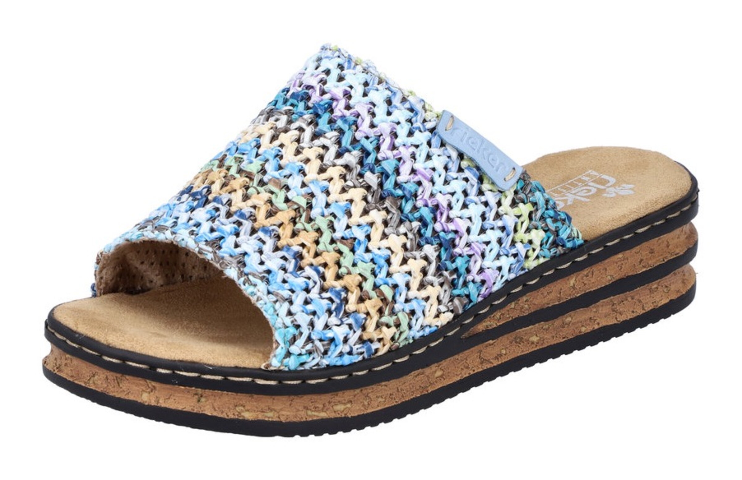 Rieker Pantolette in Blau: Vorderseite