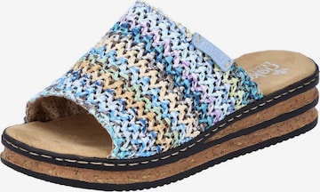 Rieker Mules in Blue: front