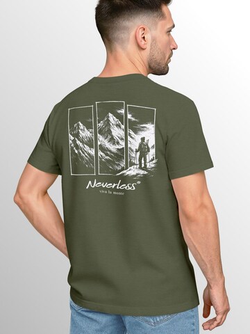 Neverless Shirt 'viva la monte' in Green