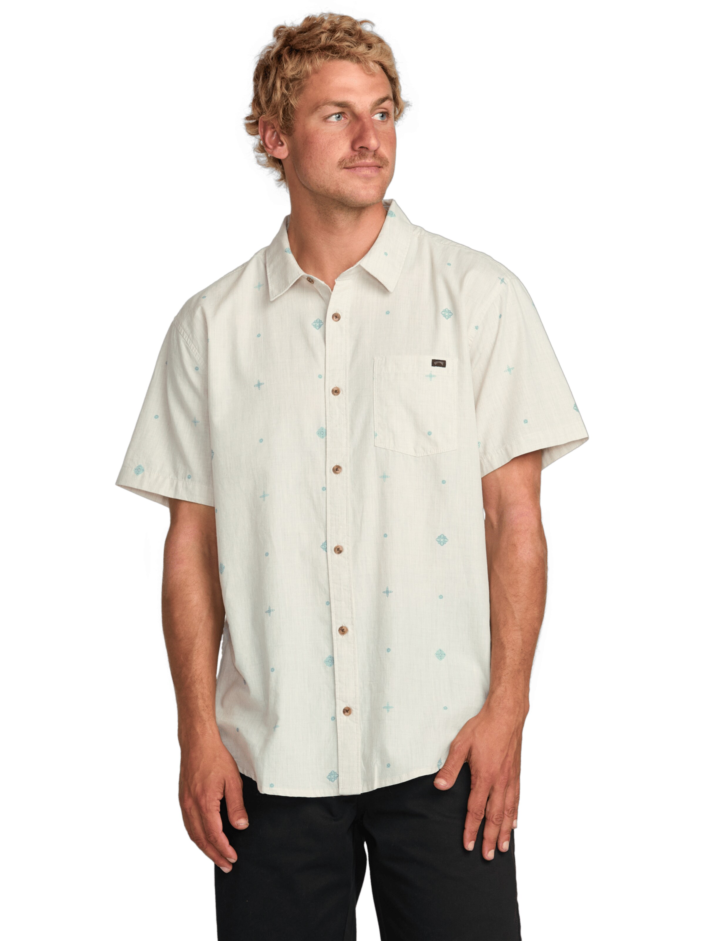BILLABONG Comfort fit Button Up Shirt 'Sundays' in Beige: front