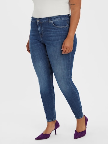 Vero Moda Curve Skinny Jeans 'Peach' in Blue