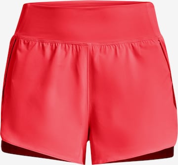 UNDER ARMOUR Loose fit Workout Pants 'Flex Woven' in Red: front