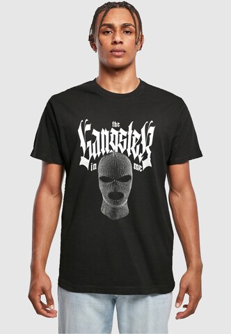 Tricou 'The Gangster In Me Tee' de la Mister Tee pe negru: față