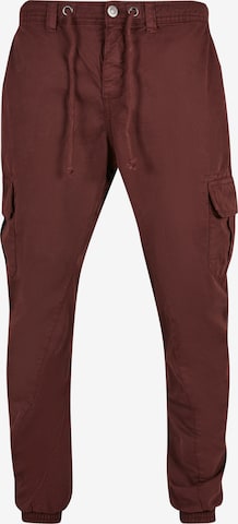 Urban Classics Big & Tall Cargo Pants in Red: front