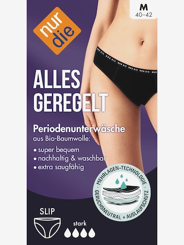 Nur Die Periodenunterwäsche ' Alles Geregelt Menstruations-Slip stark' in Schwarz