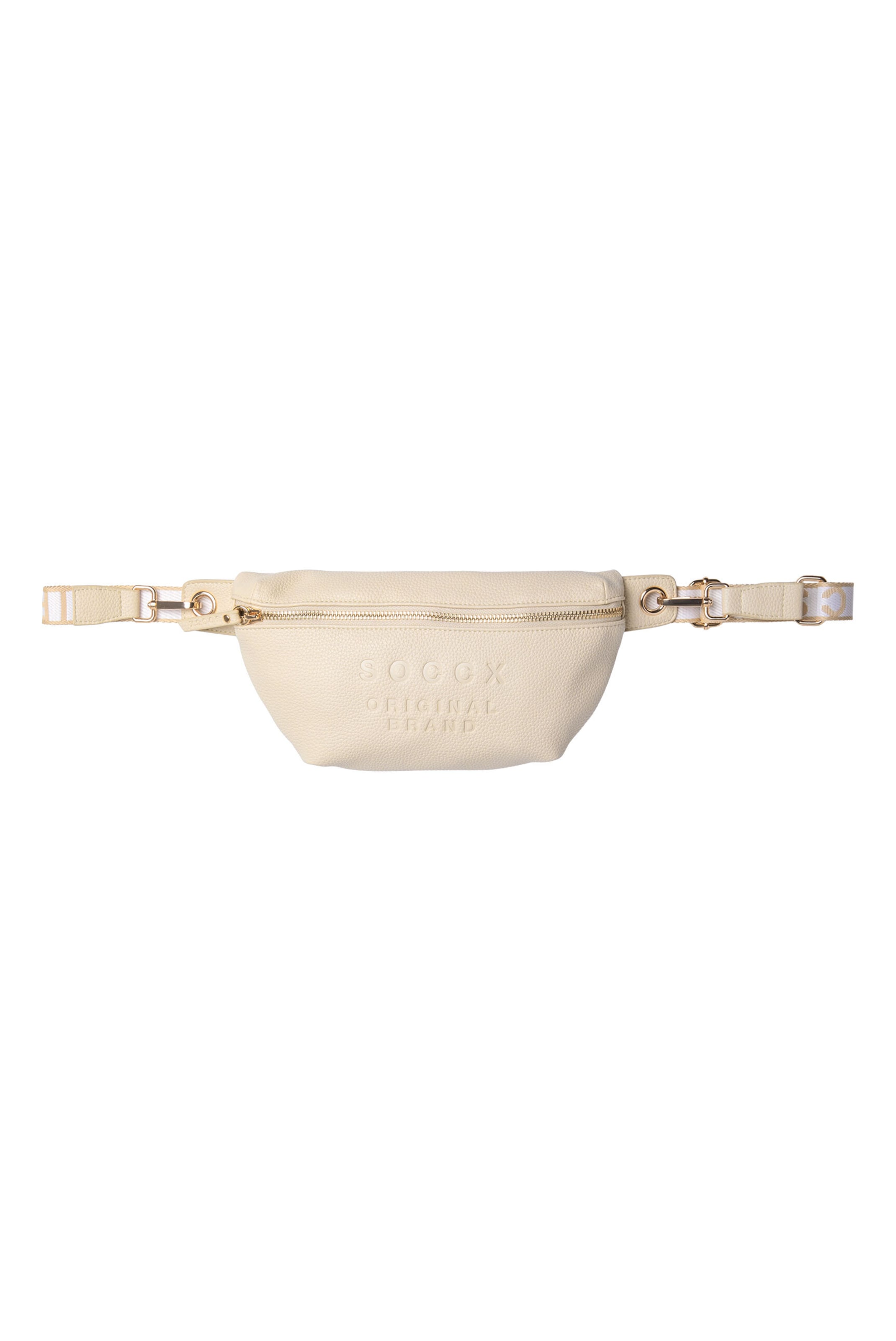 Soccx Fanny Pack in Beige: front