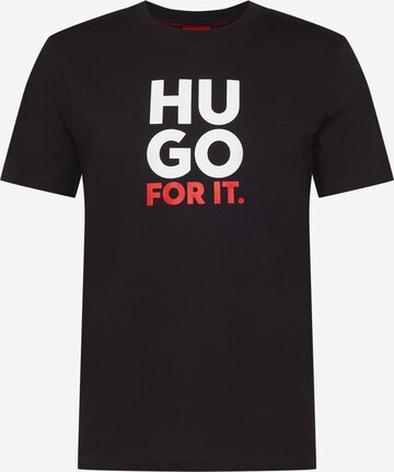 HUGO - Camiseta 'Dimentis' en negro: frente