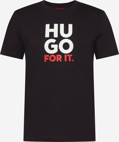 HUGO Тениска 'Dimentis' в червено / черно / бяло, Преглед на продукта