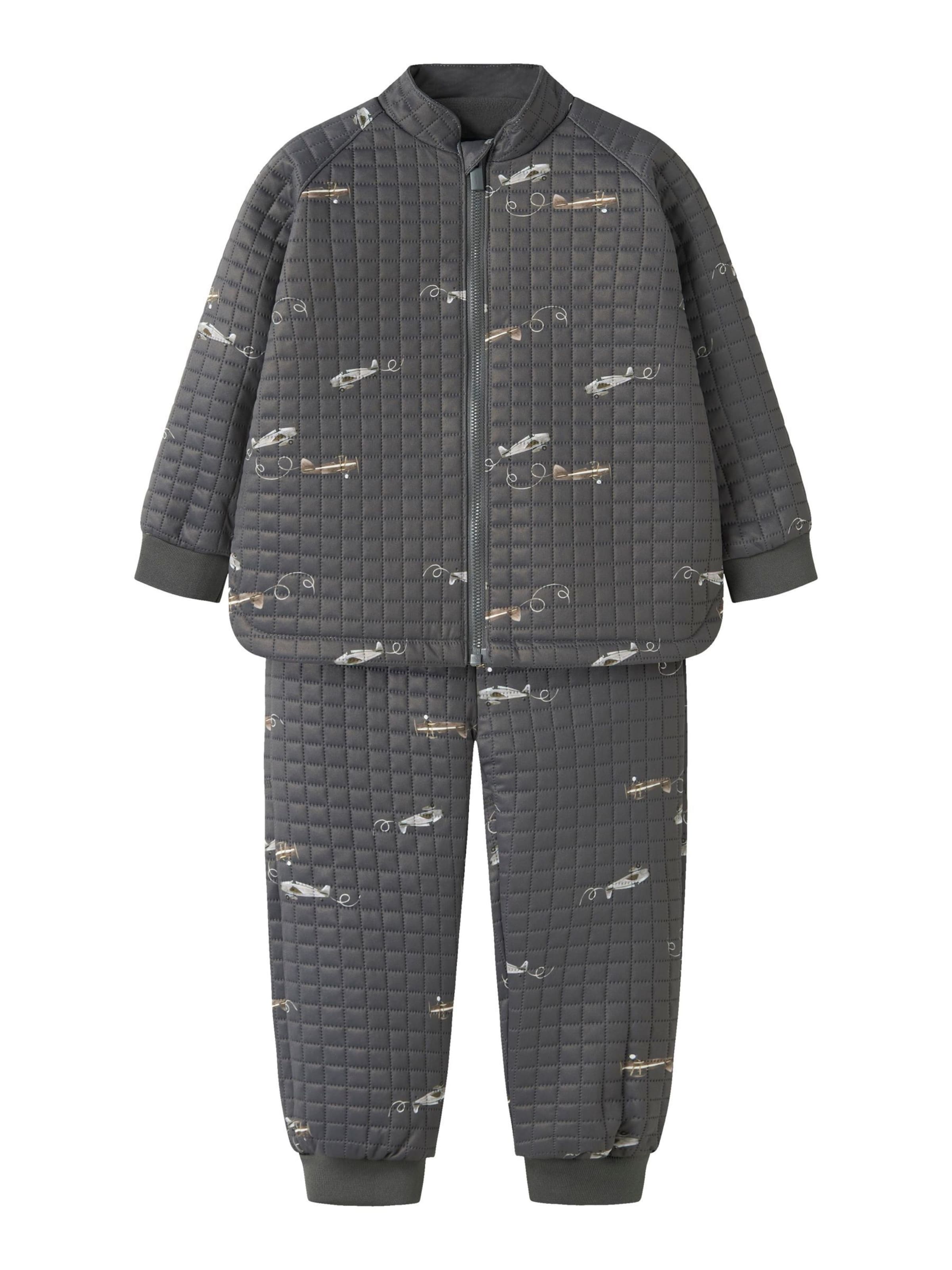 NAME IT - Traje funcional en gris: frente