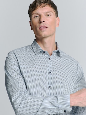 No Excess Slim fit Button Up Shirt in Blue