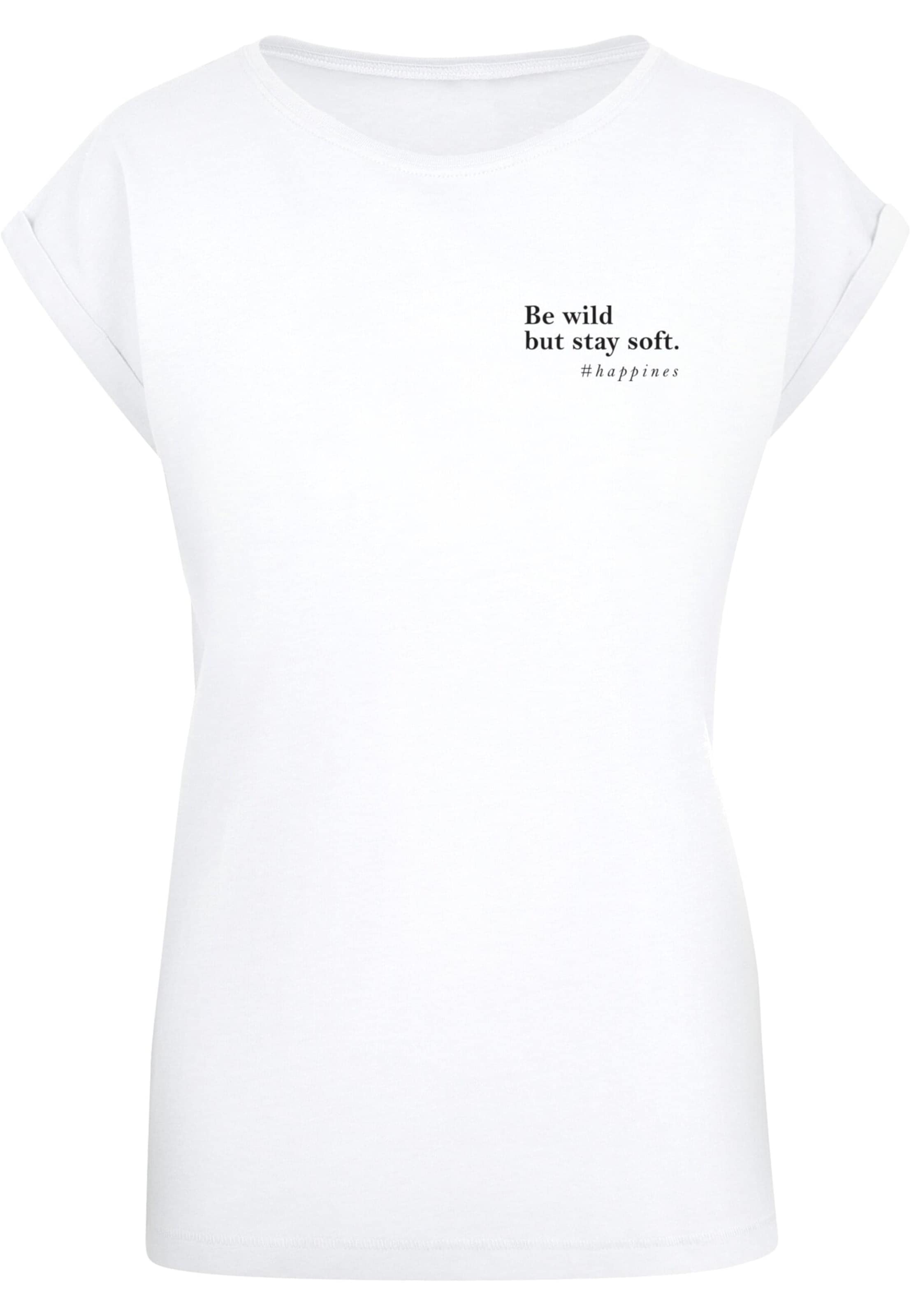 Merchcode Tričko 'Happines' – bílá: přední strana