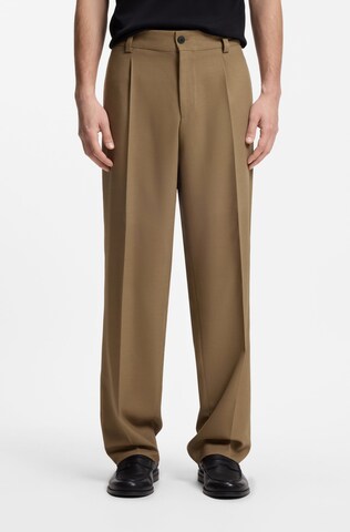 HUGO Slimfit Hose ' Flips ' in Beige: Vorderseite