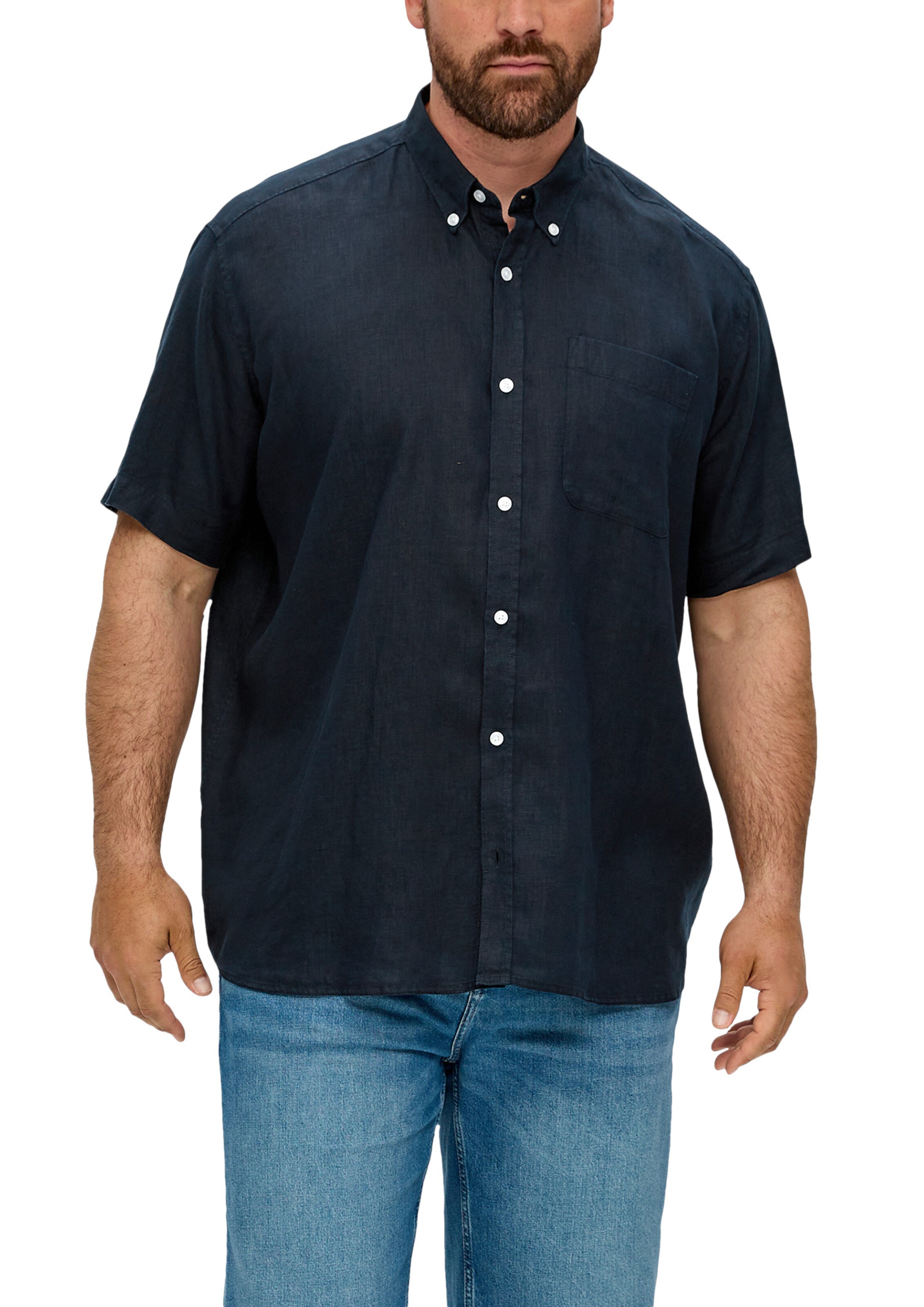 s.Oliver Men Big Sizes Regular Fit Hemd in Blau