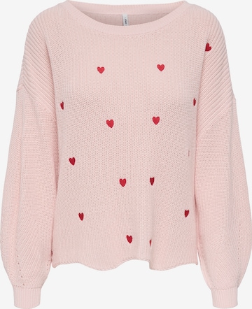 ONLY Pullover i overstørrelse 'ONLHILDE' i pink: forside