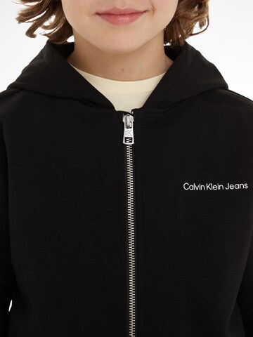 Calvin Klein Jeans Zip-Up Hoodie in Black