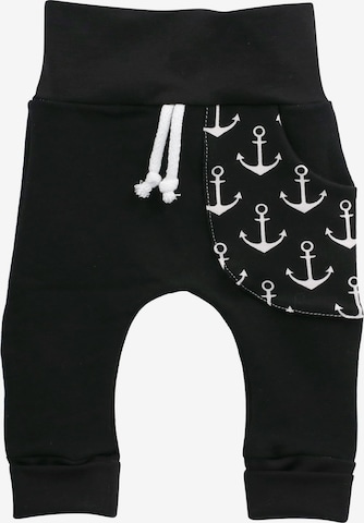 Puschel-Design Regular Pants in Black: front