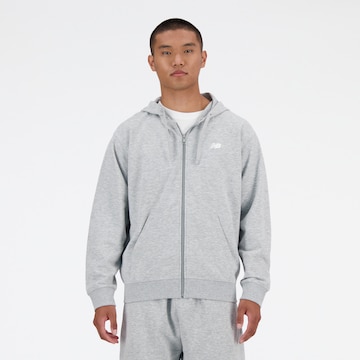 new balance Zip-Up Hoodie in Grey: front