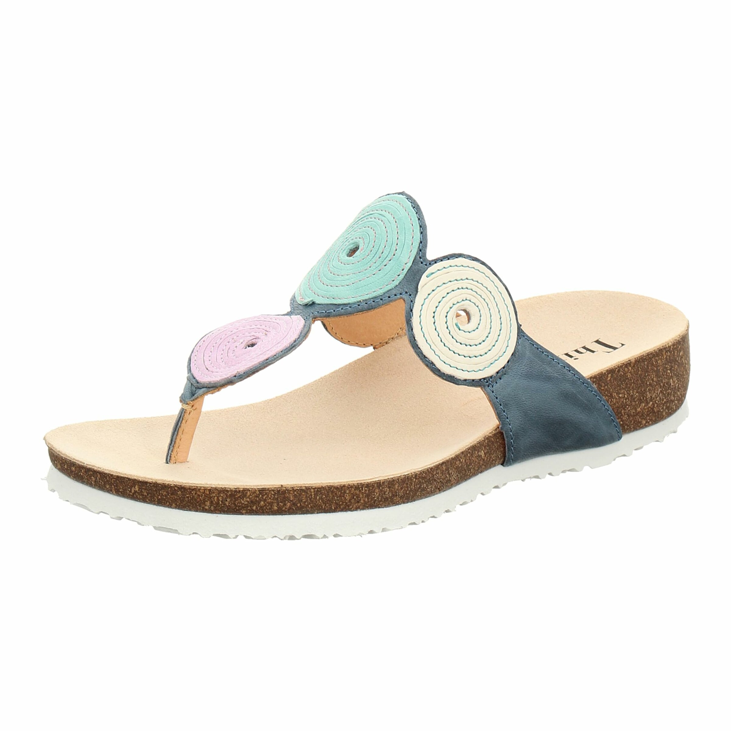 THINK! Zehentrenner 'Julia' in Grün: Vorderseite