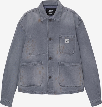 Pull&Bear Kurtka przejściowa w kolorze niebieski denim / czarny / białym, Podgląd produktu