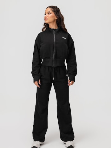 neverover Wide leg Sportbroek 'Novo' in Zwart
