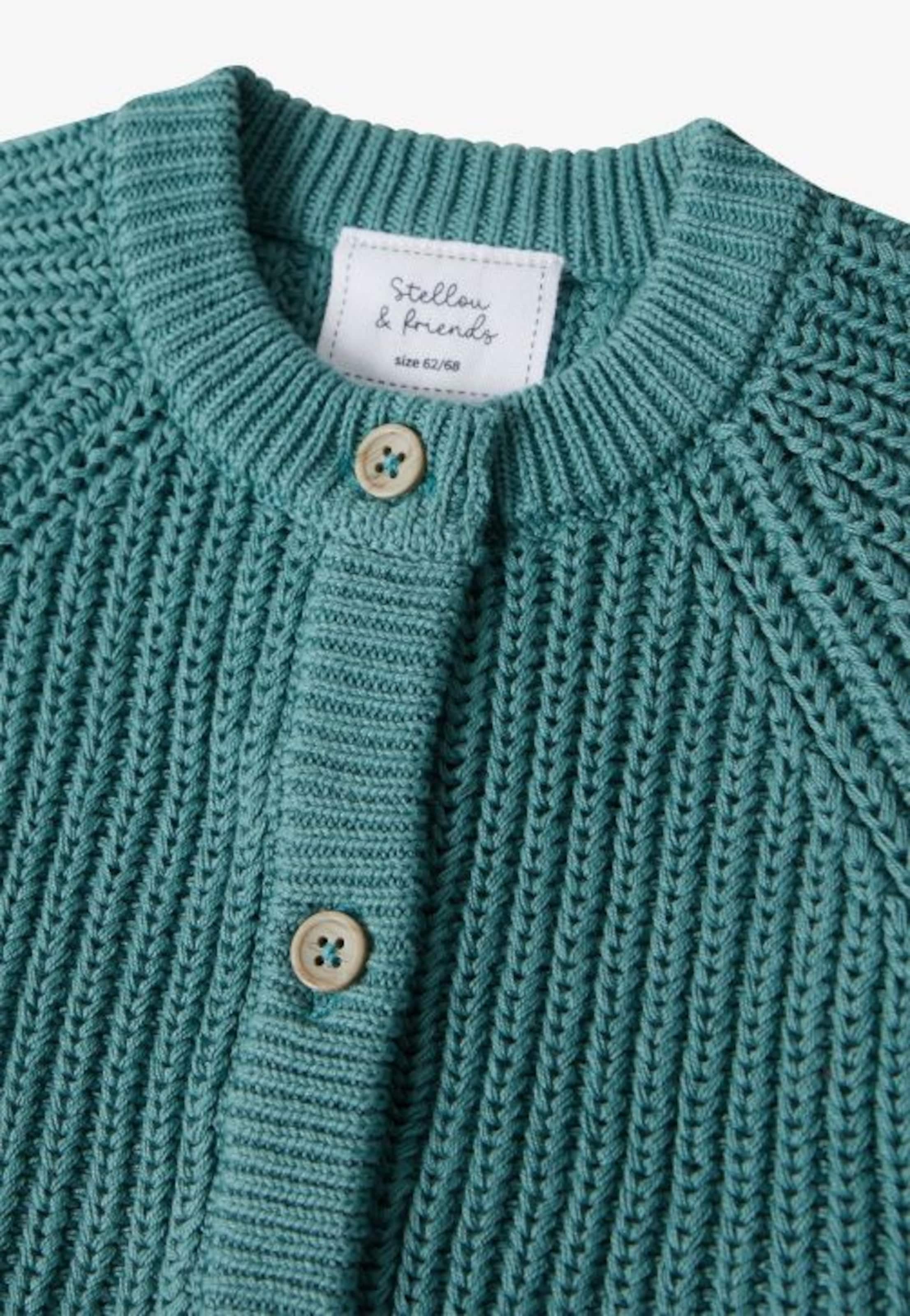 Stellou & Friends Knit cardigan in Green