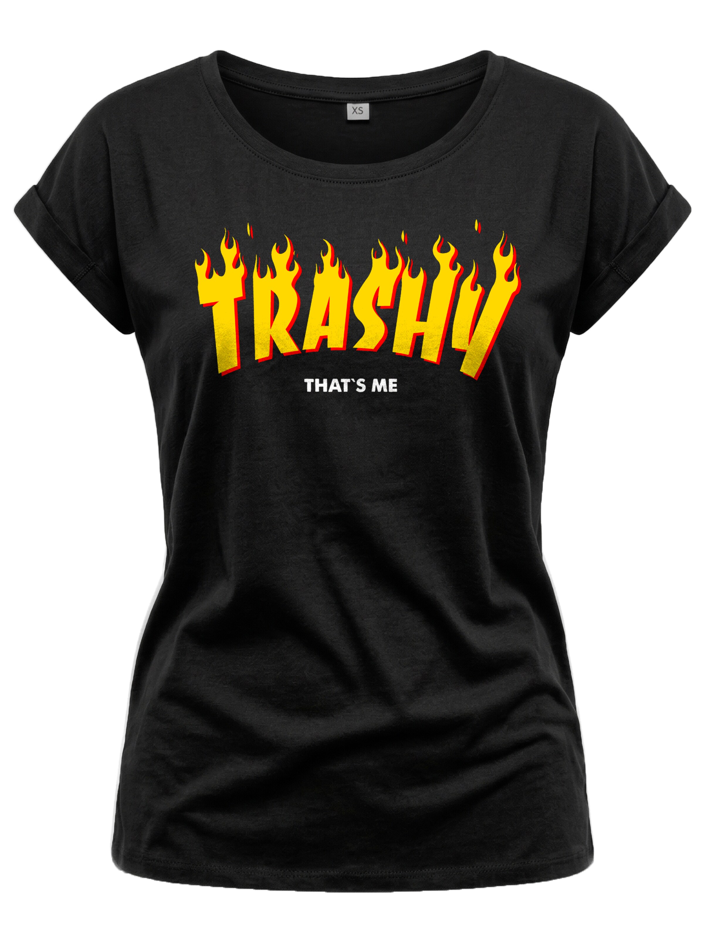 MAKAYA Shirt 'Trashy' in Black: front