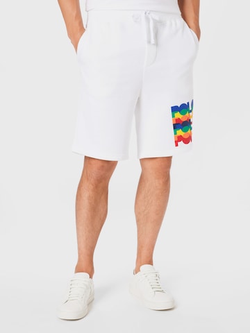 Loosefit Pantaloni de la Polo Ralph Lauren pe alb: față