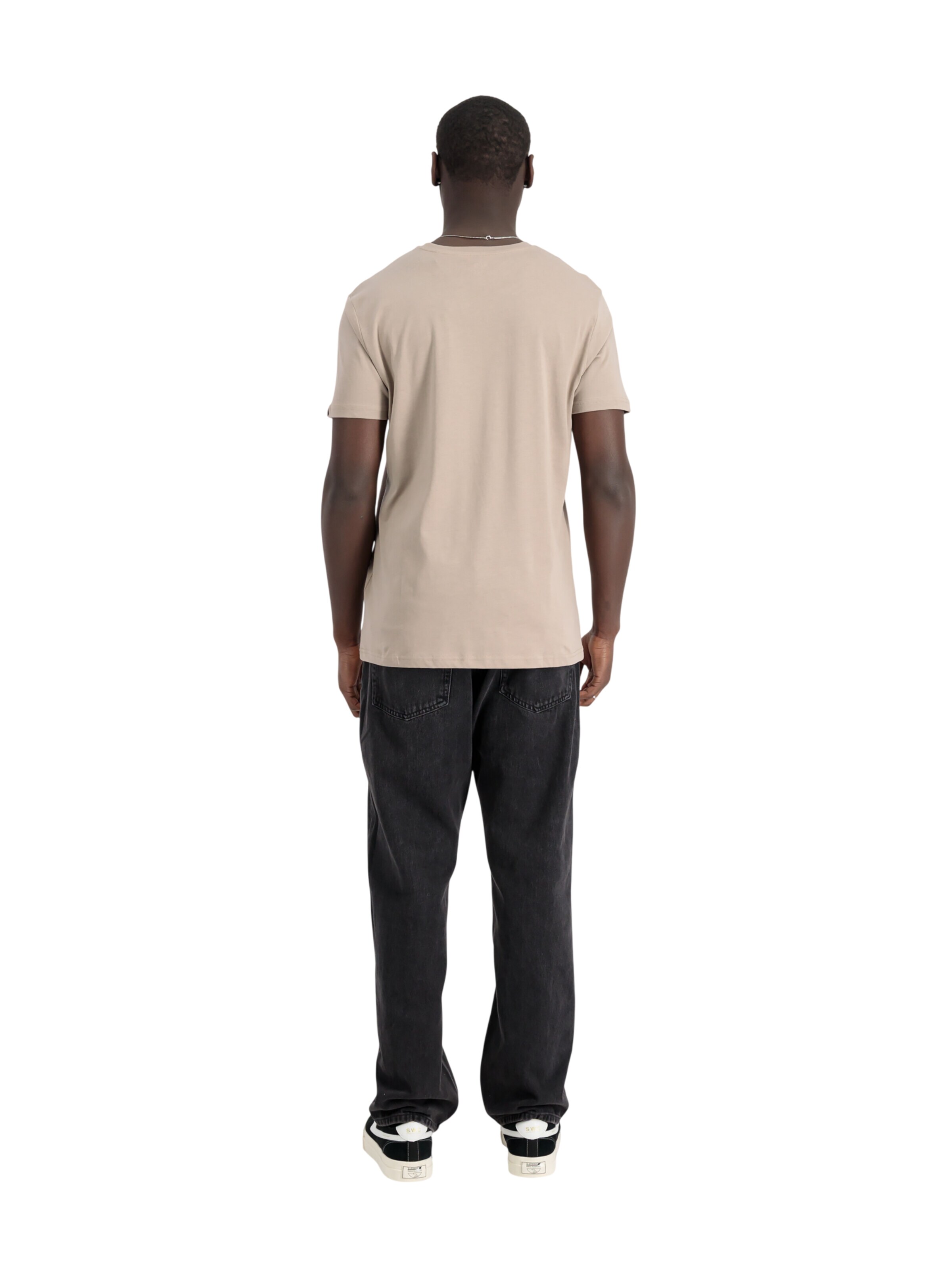 ALPHA INDUSTRIES Shirt 'Basic Mid Logo'‌‌‌‌‌‌ in Beige