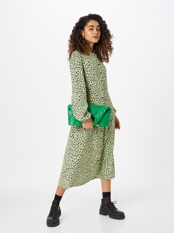 ICHI Shirt Dress in Green