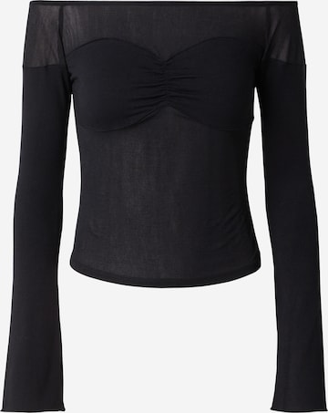 juoda millane Marškinėliai: priekis