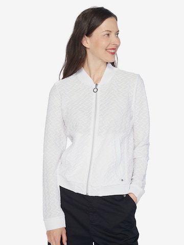 LUHTA Bluza rozpinana sportowa 'Hermansaari' w kolorze biały: przód