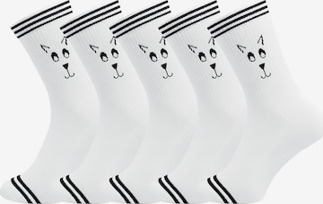 UNABUX Socks 'Touchdown' in White: front