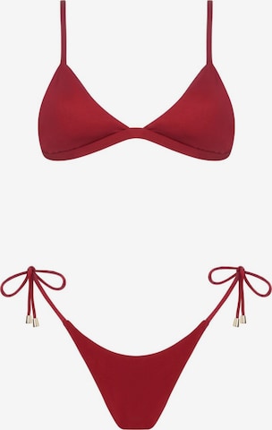 Acuarela Brand Kolmio Bikini 'Royale Triangle Bikini Set' värissä punainen: etupuoli
