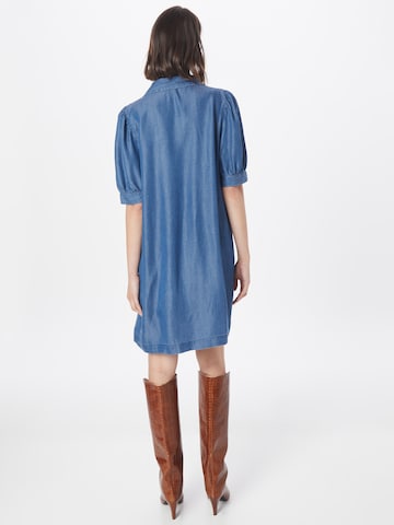 ICHI Shirt Dress in Blue