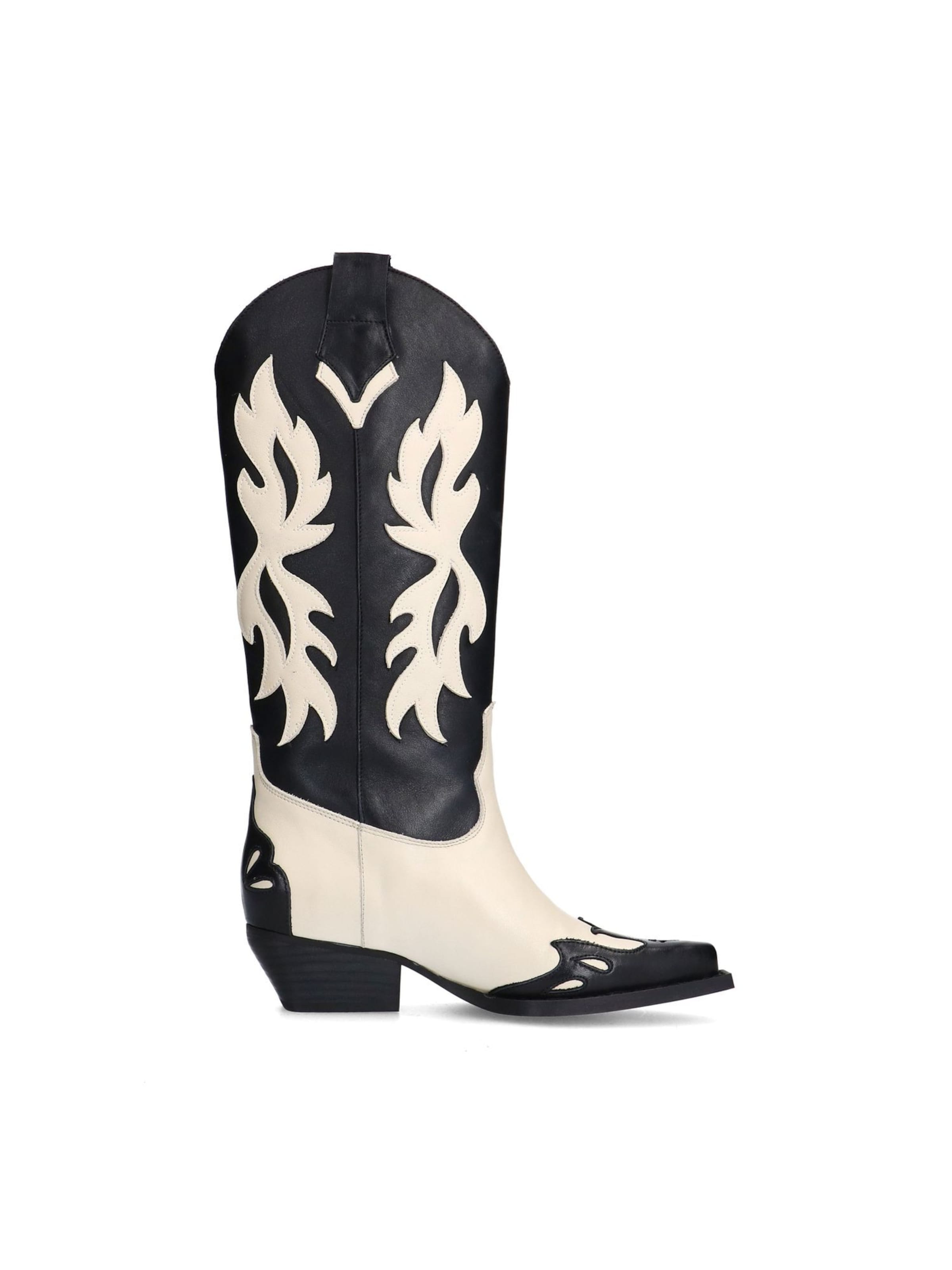 SACHA Cowboy Boots in Black