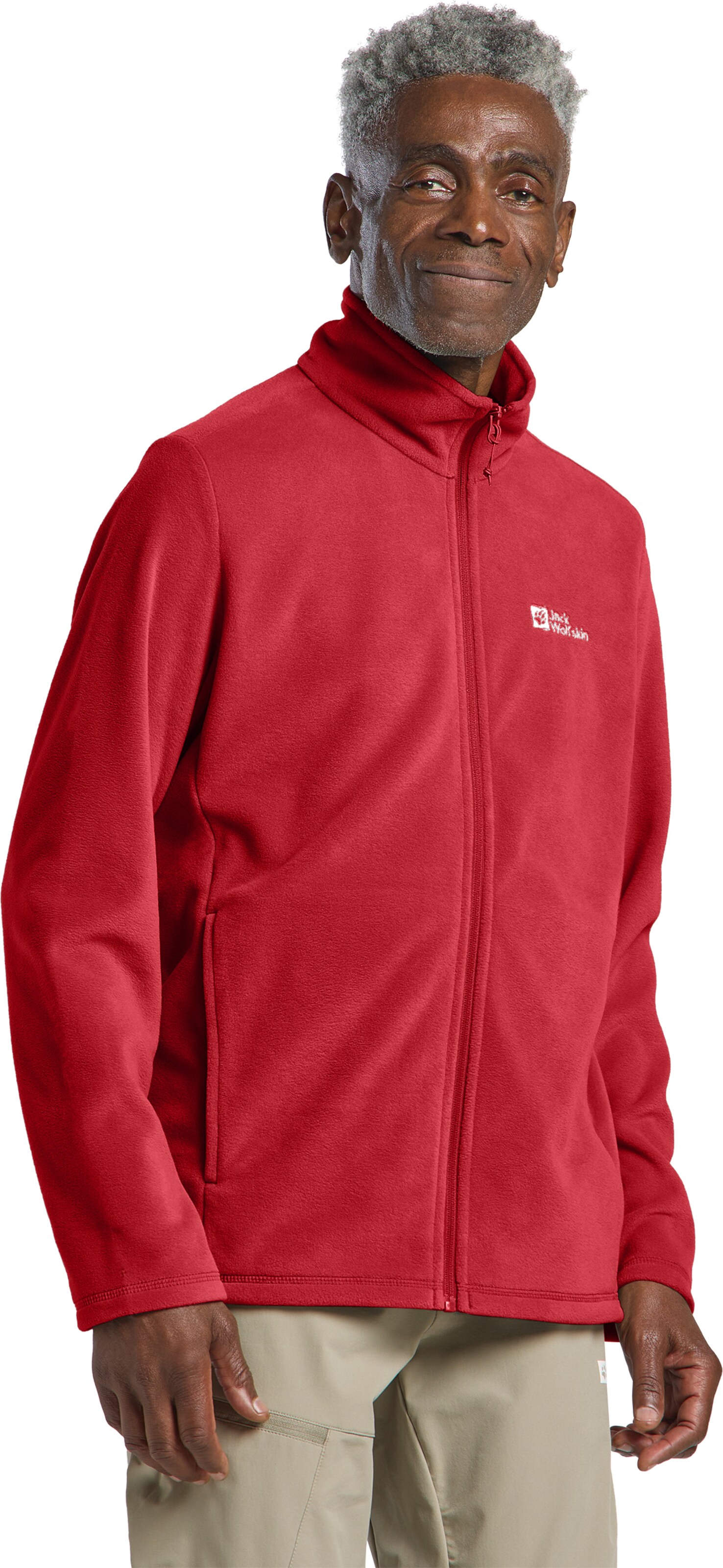JACK WOLFSKIN Funktionsfleecejacke 'Taunus' in Rot: Vorderseite