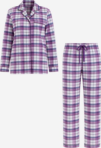 Pigiama 'Leafletic Women’s Night Wear Long set' di LEAFLETIC in lilla: frontale