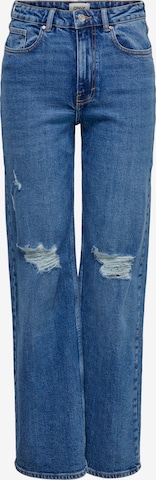 ONLY - Perna larga Calças de ganga 'Juicy' em azul: frente