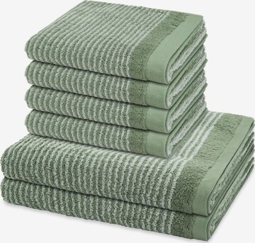 ROSS Towel 'Stripes' in Green: front