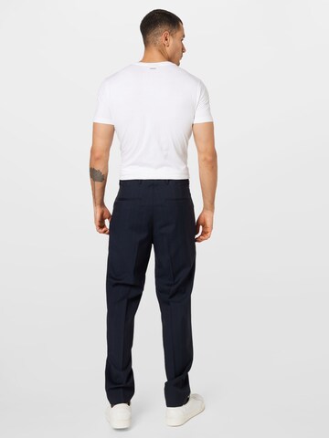 Tiger of Sweden Regular Pleat-Front Pants 'TERRIOR' in Blue