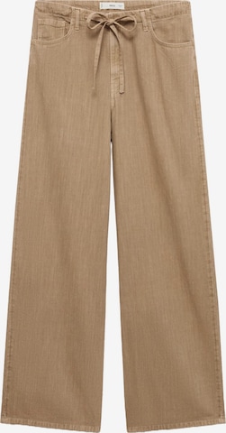 MANGOWide Leg/ Široke nogavice Hlače 'MERY' - bež boja: prednji dio