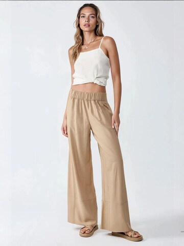 Hiccup Wide Leg Hose in Braun