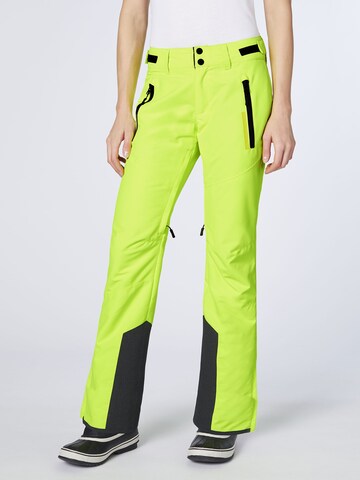 CHIEMSEE Regular Workout Pants in Yellow: front