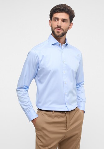 ETERNA Regular fit Zakelijk overhemd in Blauw: voorkant