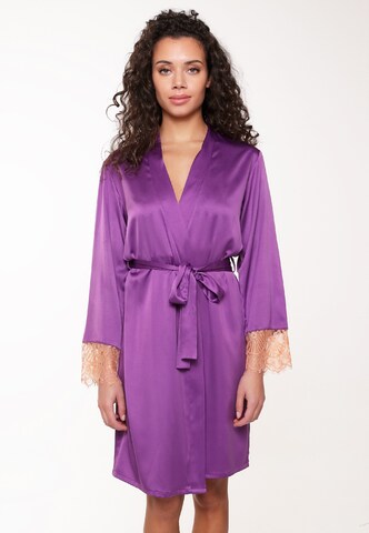 Peignoir court LingaDore en violet : devant