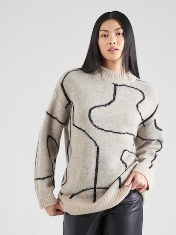 Pull-over COMMA en beige : devant