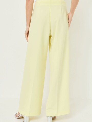 Wide Leg Pantalon Tamaris en jaune